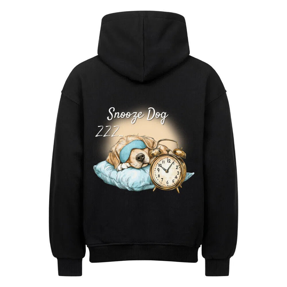 🐶💤 Snooze Dog – Morgenmuffel Hoodie 😴⏰ - Hoodie im einzigartigen Crazy-Printz Design | Perfekt für Alltag & Style