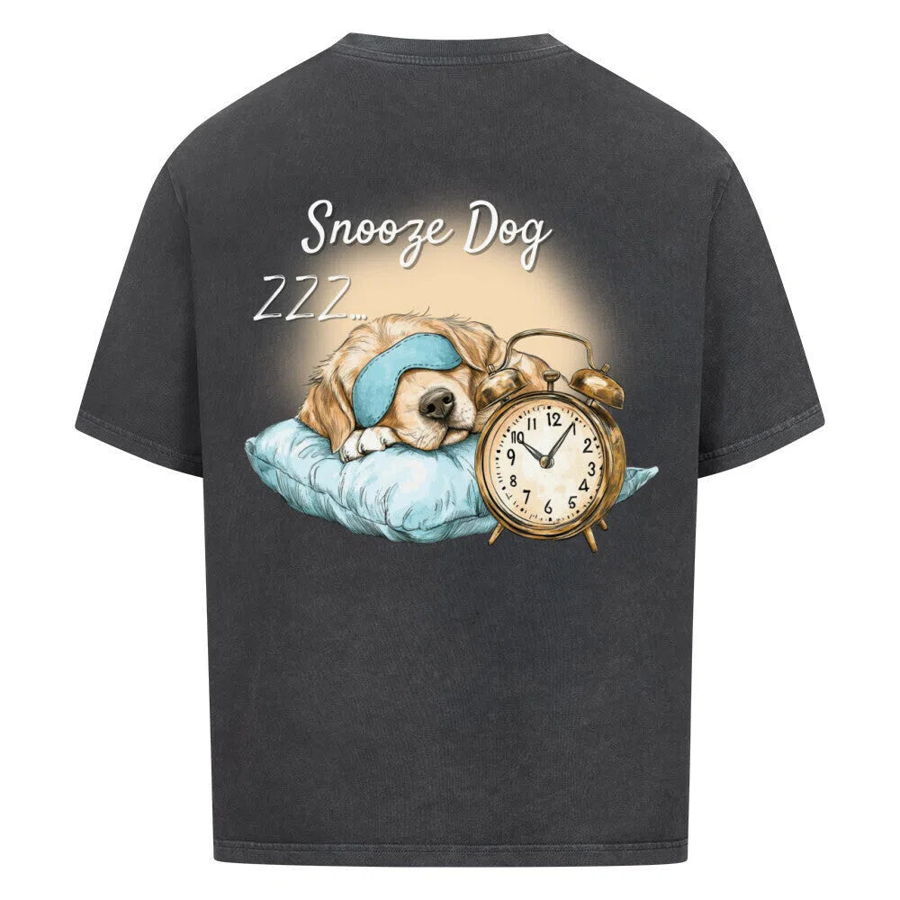 „Snooze Dog“ 💤🐕 Oversized T-Shirt 🔥 - T-Shirt im einzigartigen Crazy-Printz Design | Perfekt für Alltag & Style