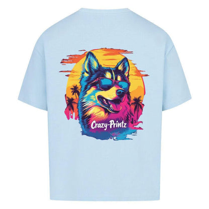 🌴 Sunset Alpha – The Chill Husky T-Shirt 🕶️ - T-Shirt im einzigartigen Crazy-Printz Design | Perfekt für Alltag & Style