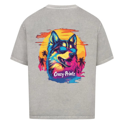 🌴 Sunset Alpha – The Chill Husky T-Shirt 🕶️ - T-Shirt im einzigartigen Crazy-Printz Design | Perfekt für Alltag & Style