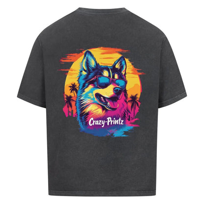 🌴 Sunset Alpha – The Chill Husky T-Shirt 🕶️ - T-Shirt im einzigartigen Crazy-Printz Design | Perfekt für Alltag & Style