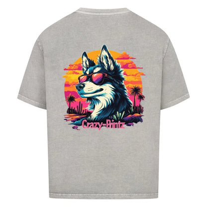 🔥 Sunset Vibes Husky – Oversized Shirt 🔥 - T-Shirt im einzigartigen Crazy-Printz Design | Perfekt für Alltag & Style