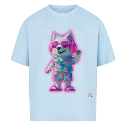 🔥CRPZ Sunset Husky – Oversized Streetwear Shirt 🌴 - T-Shirt im einzigartigen Crazy-Printz Design | Perfekt für Alltag & Style