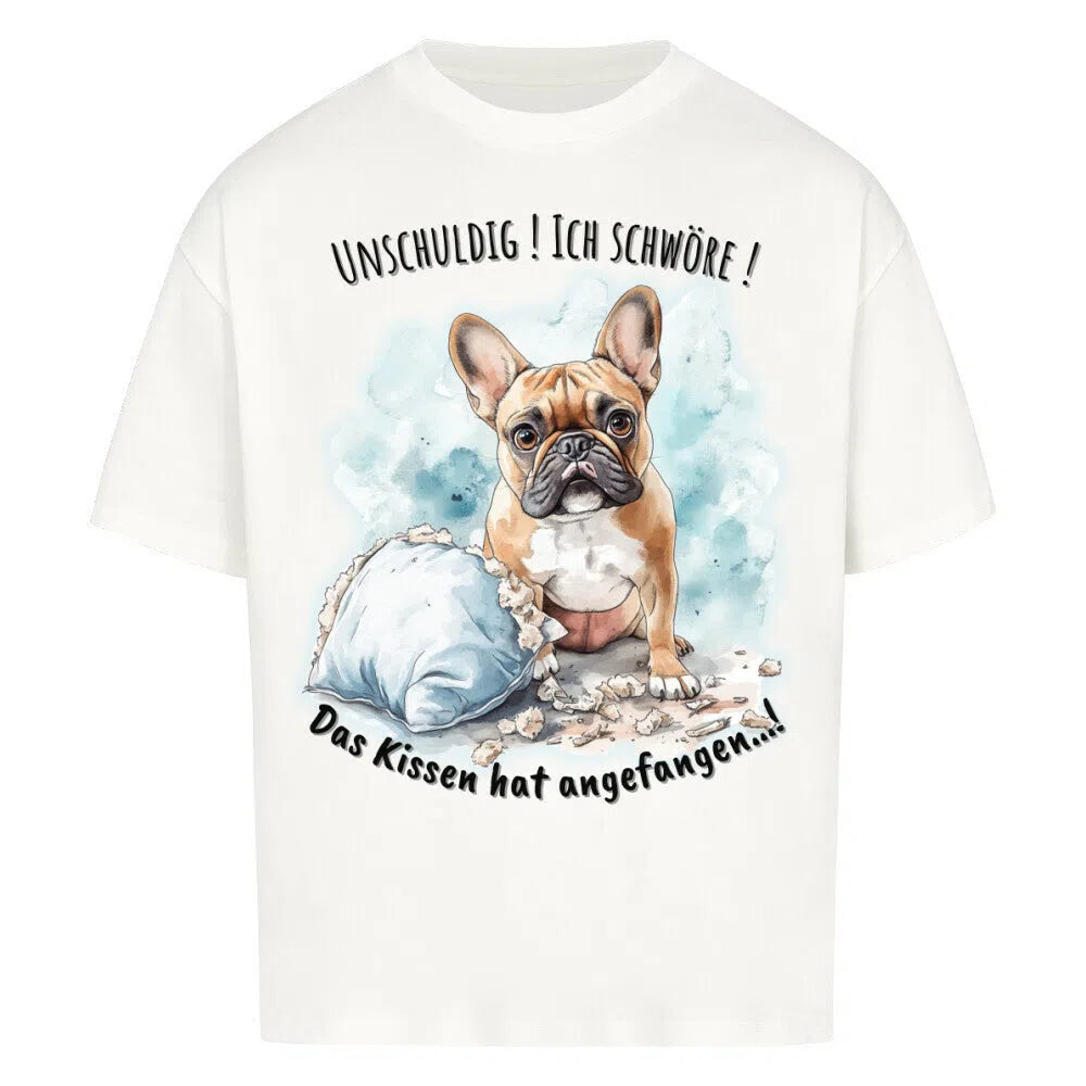 🐶 Das Kissen hat angefangen ! Oversized Shirt - T-Shirt im einzigartigen Crazy-Printz Design | Perfekt für Alltag & Style