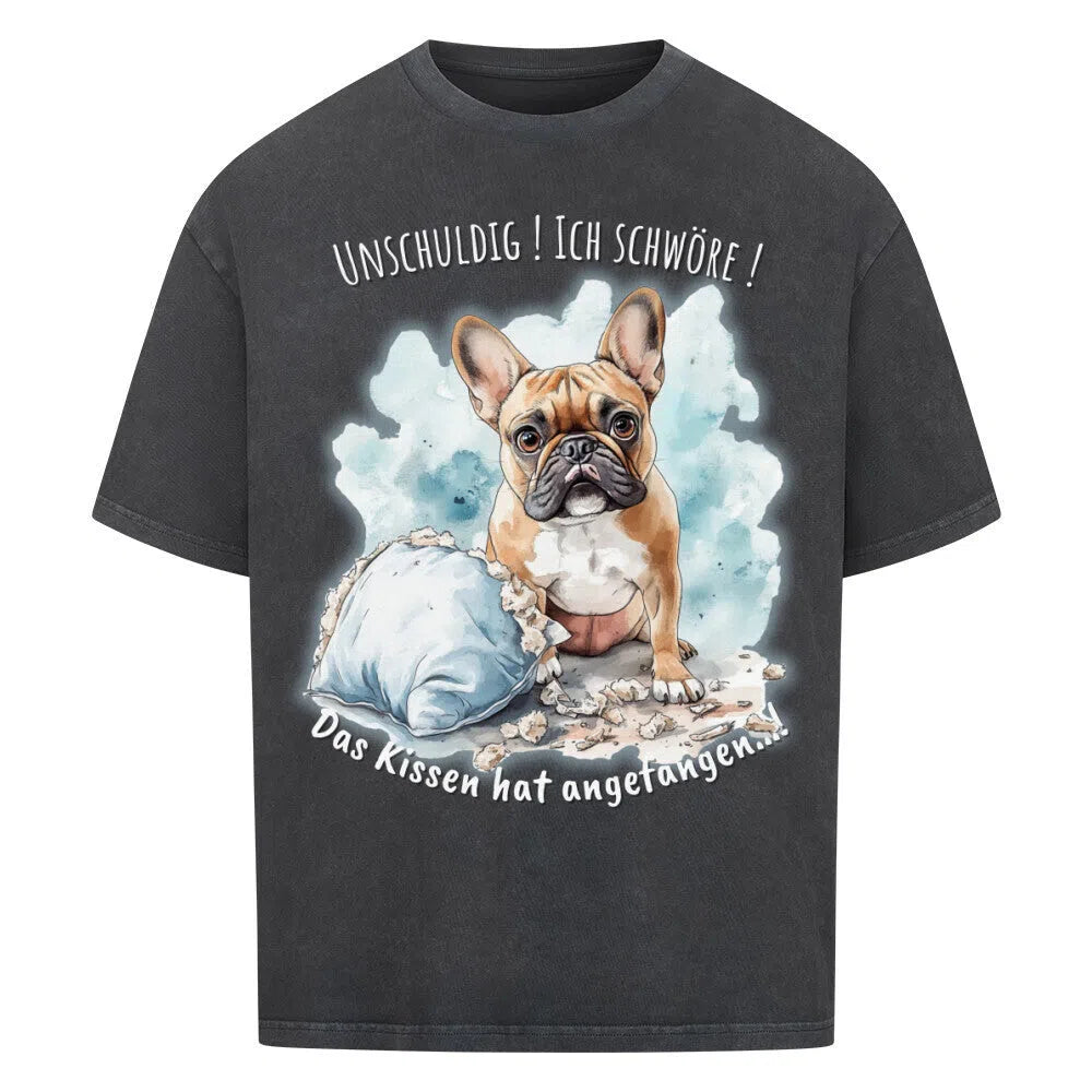 🐶 Das Kissen hat angefangen ! Oversized Shirt - T-Shirt im einzigartigen Crazy-Printz Design | Perfekt für Alltag & Style