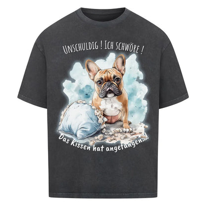 🐶 Das Kissen hat angefangen ! Oversized Shirt - T-Shirt im einzigartigen Crazy-Printz Design | Perfekt für Alltag & Style