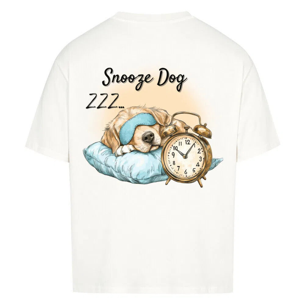 „Snooze Dog“ 💤🐕 Oversized T-Shirt 🔥 - T-Shirt im einzigartigen Crazy-Printz Design | Perfekt für Alltag & Style