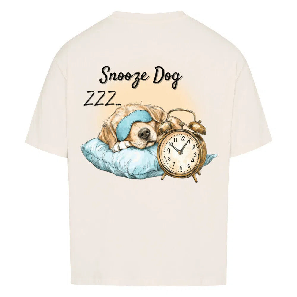 „Snooze Dog“ 💤🐕 Oversized T-Shirt 🔥 - T-Shirt im einzigartigen Crazy-Printz Design | Perfekt für Alltag & Style