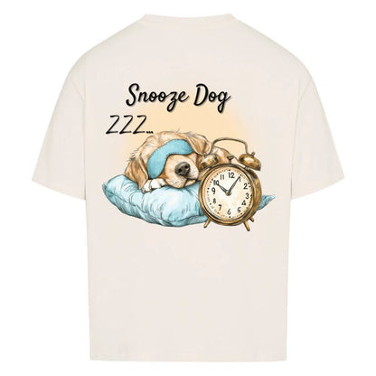 „Snooze Dog“ 💤🐕 Oversized T-Shirt 🔥 - T-Shirt im einzigartigen Crazy-Printz Design | Perfekt für Alltag & Style