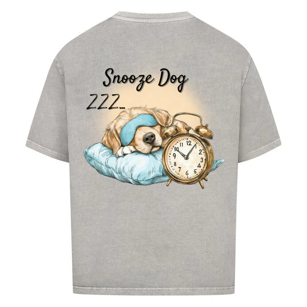 „Snooze Dog“ 💤🐕 Oversized T-Shirt 🔥 - T-Shirt im einzigartigen Crazy-Printz Design | Perfekt für Alltag & Style