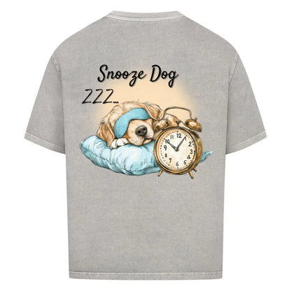 „Snooze Dog“ 💤🐕 Oversized T-Shirt 🔥 - T-Shirt im einzigartigen Crazy-Printz Design | Perfekt für Alltag & Style
