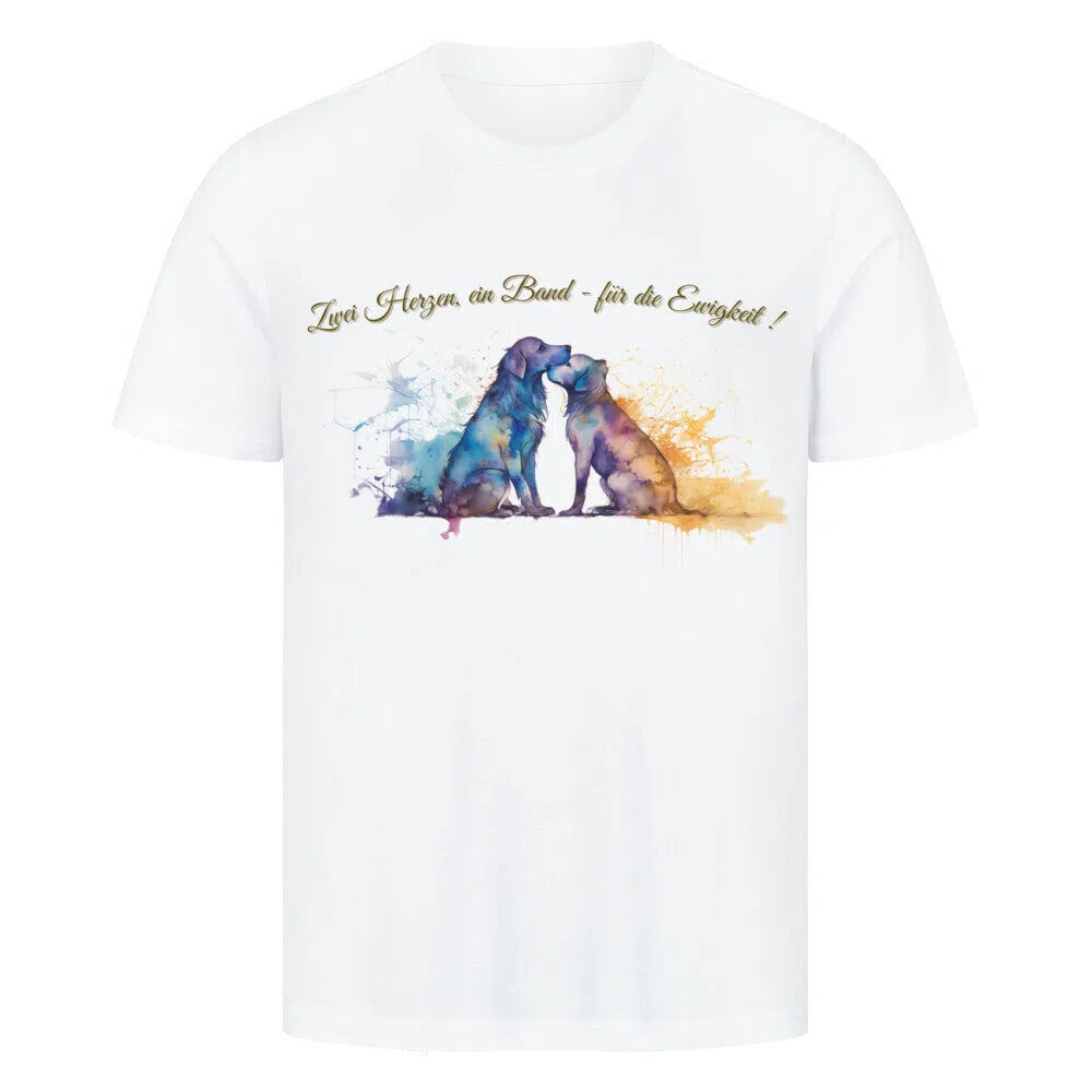 “Ewige Verbundenheit – Watercolor Edition” 💛🎨🐶 - T-Shirt im einzigartigen Crazy-Printz Design | Perfekt für Alltag & Style