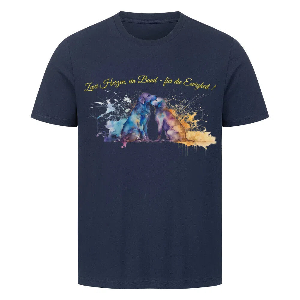 “Ewige Verbundenheit – Watercolor Edition” 💛🎨🐶 - T-Shirt im einzigartigen Crazy-Printz Design | Perfekt für Alltag & Style