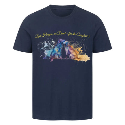 “Ewige Verbundenheit – Watercolor Edition” 💛🎨🐶 - T-Shirt im einzigartigen Crazy-Printz Design | Perfekt für Alltag & Style