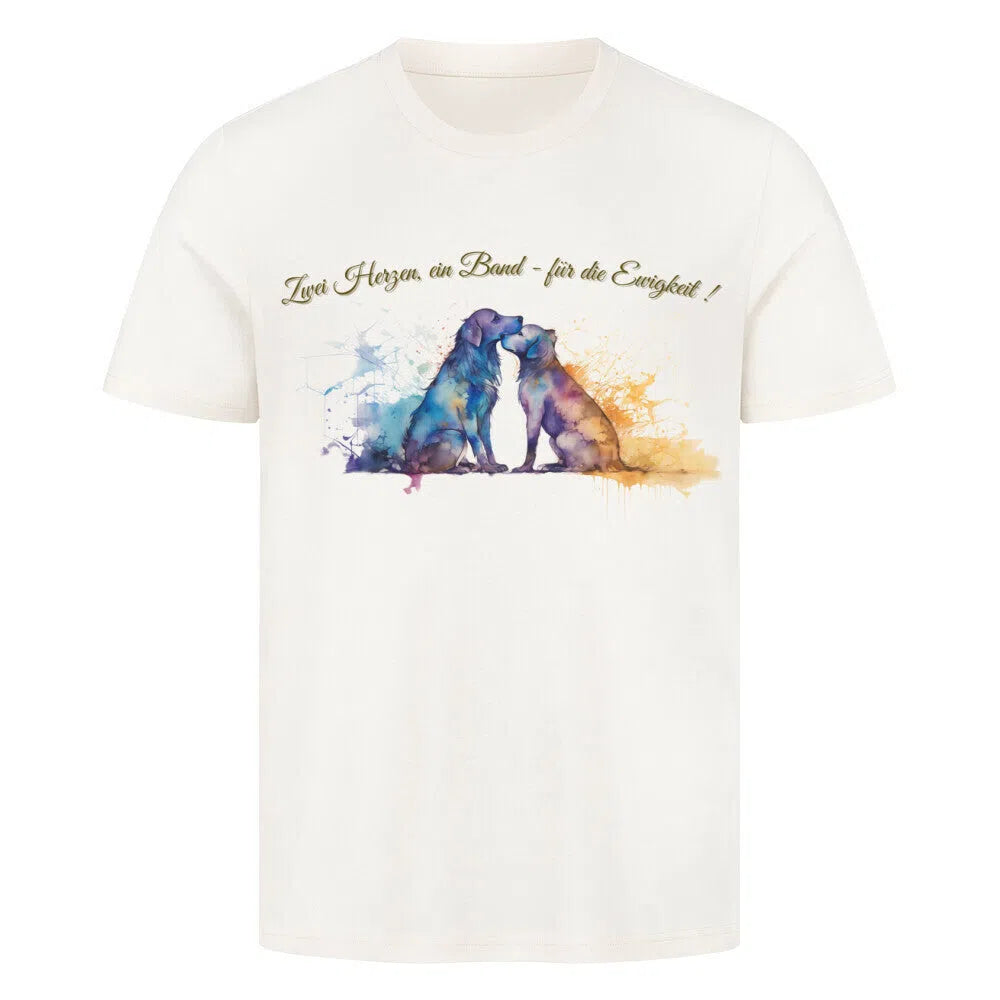 “Ewige Verbundenheit – Watercolor Edition” 💛🎨🐶 - T-Shirt im einzigartigen Crazy-Printz Design | Perfekt für Alltag & Style