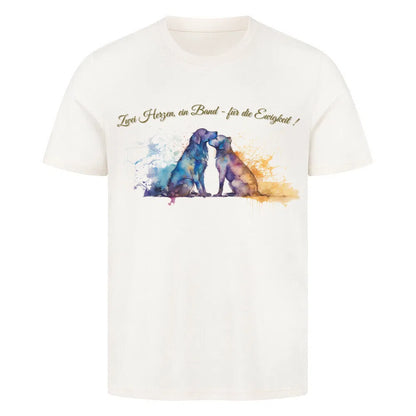 “Ewige Verbundenheit – Watercolor Edition” 💛🎨🐶 - T-Shirt im einzigartigen Crazy-Printz Design | Perfekt für Alltag & Style