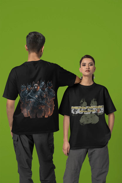 OPERATION: Feindliches Gebiet gesichert! 🪖🐾🔥 - T-Shirt im einzigartigen Crazy-Printz Design | Perfekt für Alltag & Style