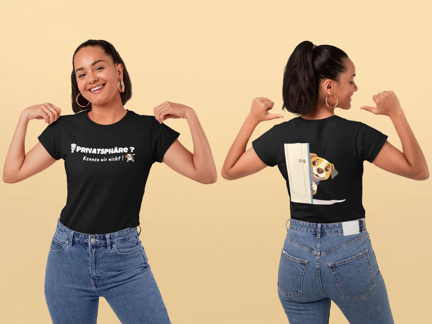 🛑 “Zero Privacy – Hundekontrolle aktiv!” 🛑 - T-Shirt im einzigartigen Crazy-Printz Design | Perfekt für Alltag & Style