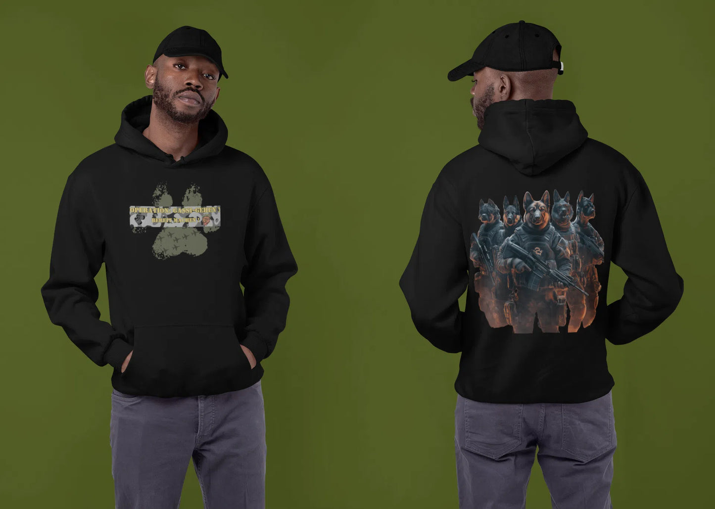 Operation Gassi 🪖🔥– Tactical Oversized Hoodie - Hoodie im einzigartigen Crazy-Printz Design | Perfekt für Alltag & Style