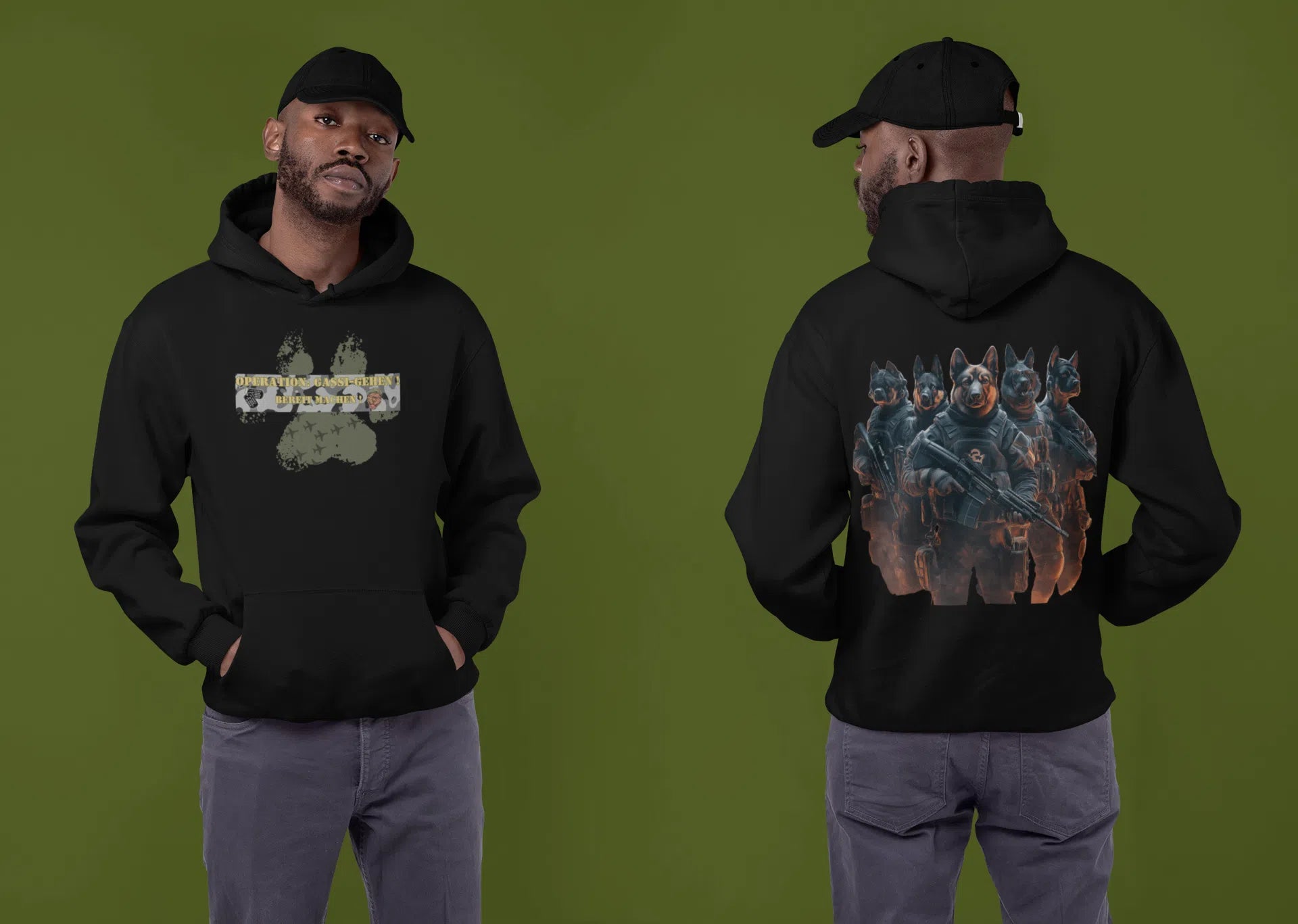 Operation Gassi 🪖🔥– Tactical Oversized Hoodie - Hoodie im einzigartigen Crazy-Printz Design | Perfekt für Alltag & Style