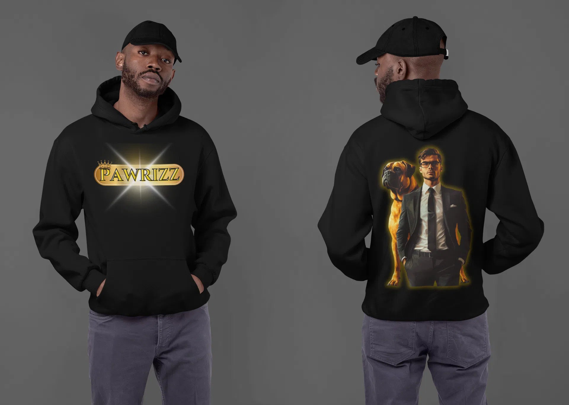 🔥 PAWRIZZ™ – Der Hoodie für Kings & ihre treuen Begleiter 🔥 - Hoodie im einzigartigen Crazy-Printz Design | Perfekt für Alltag & Style